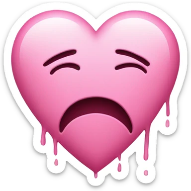 pink broken heart emoji sticker