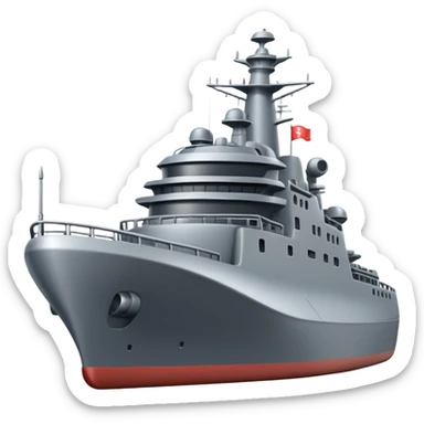 Very realistic modern warship  sticker