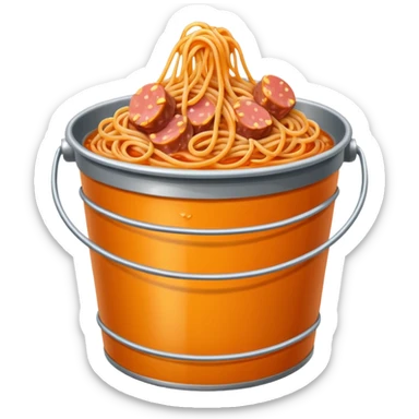 BUCKET OF SPAM spaghetti SLOP  sticker