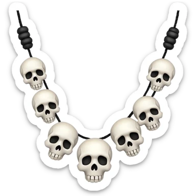 garland made of skul sticker