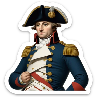 Napoleon 1er qui mets son poignet sous son menton assis sticker