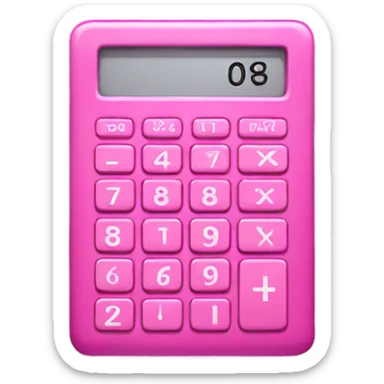 pink calculator sticker