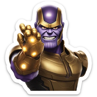 Thanos with Infinity Gauntlet sticker