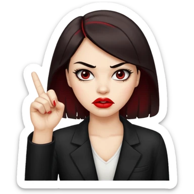 Letters saying “Don’t PMO” With an angry lady standing behind the letters with her finger up  sticker