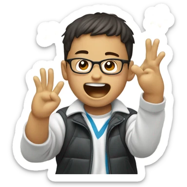 Un niño haciendo el dap  sticker