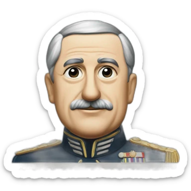 Général de Gaulle avec un billet d’argent  sticker