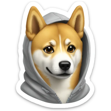 Doge in a hoodie sticker