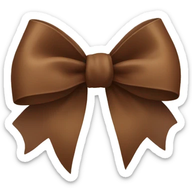 Brown bow sticker