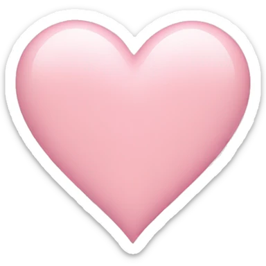 light pink heart sticker