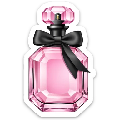 Iplight pink crystal perfume bottle with black ribbon display sticker