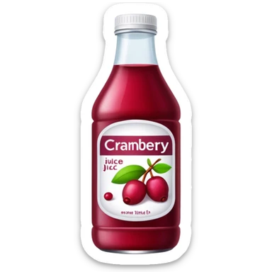 Cranberry juice bottle sticker
