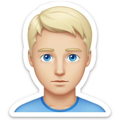 Homme blanc blond aux yeux bleus sticker