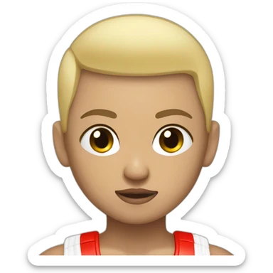 muay thai fighter With bleach blonde buzz cut sticker