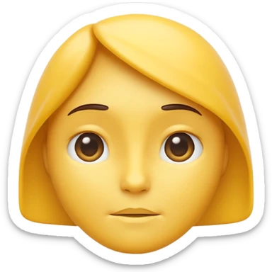 Thoughtful emoji sticker