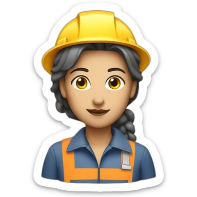 a constructor woman sticker