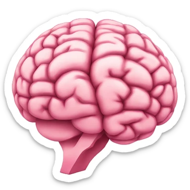 Scientific pink brain clipart sticker