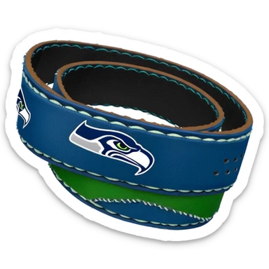 Seattle Seahawks Blue and Green Karate Belt sticker