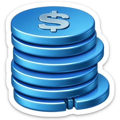 blue coins credit package sticker