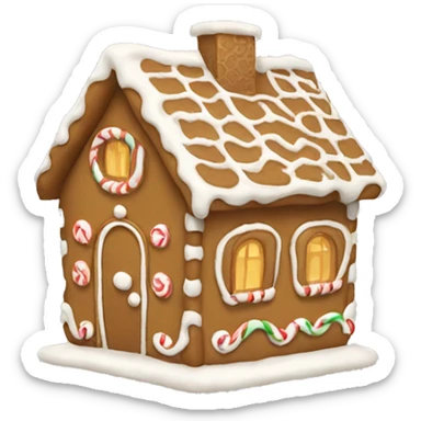 beige Gingerbread house  sticker