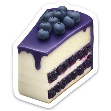 white cake with blueberry topping sticker