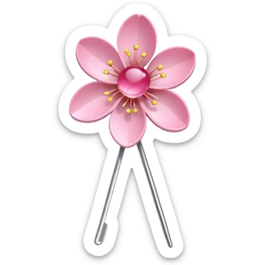 Cherry Blossom Hairpin – Pink flower-shaped pin.


 sticker