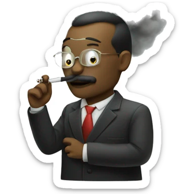 Smoking a vape sticker