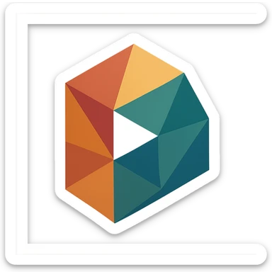 modern geometric abstract logo for a small business sticker