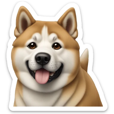 perro akita marrón oscuro sticker