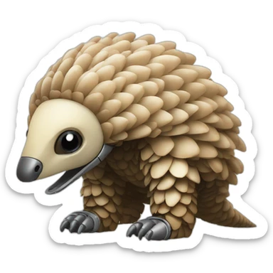 robot pangolin sticker