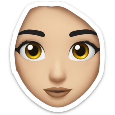 Dua Lipa with a half  sticker