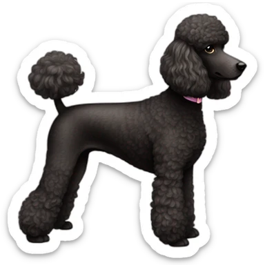 Dog Standart Poodle full body sticker