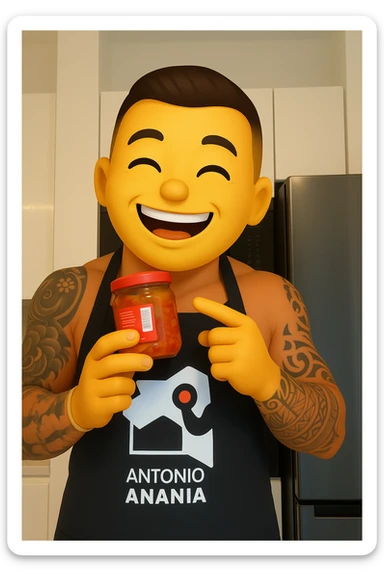 prendi spunto dalla foto Uomo che ride emoji stile iphone sticker