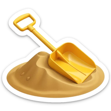 toy shavel on the sand sticker