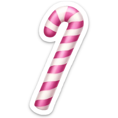 Pink and white candy cane sticker