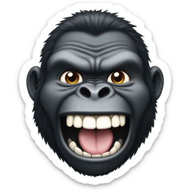 gorilla flexing grillz  sticker