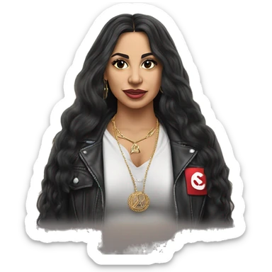 Villana Santiago Pacheco, known professionally as Villano Antillano, is a Puerto Rican rapper, singer and songwriter. She gained recognition in 2022 with the release of "Bzrp Music Sessions, Vol. 51" alongside producer. caucasian dark long hair sticker