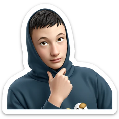 mysterious boy in hoodie sticker