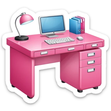 A Pink Office desk sticker
