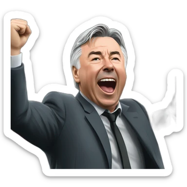Carlo Ancelotti celebration sticker
