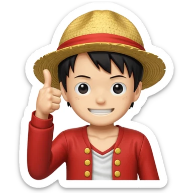 luffy giving a thumbs up in joyboy style sticker