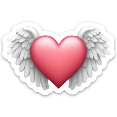 heart with angel wings sticker