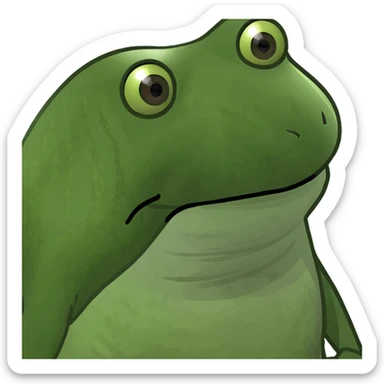 hotel building bufo frog meme style sticker