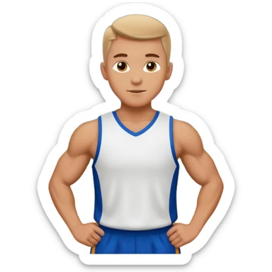 white sportsman in the playground sticker