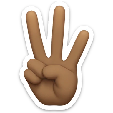 Do a peace sign, bit this the thumb sticking out as well sticker