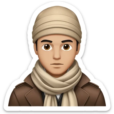 Man with scarf gangster look sticker