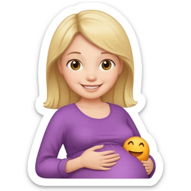 Pregnant girl sticker