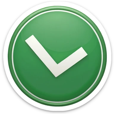 Make a plain green circle with a tic good sign sticker