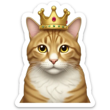 cat with crown sticker