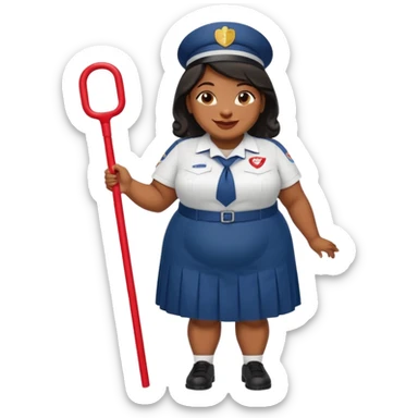 fat black woman with raising canes  sticker