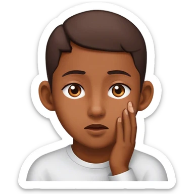 cupping ear and listening INTENSELY sticker